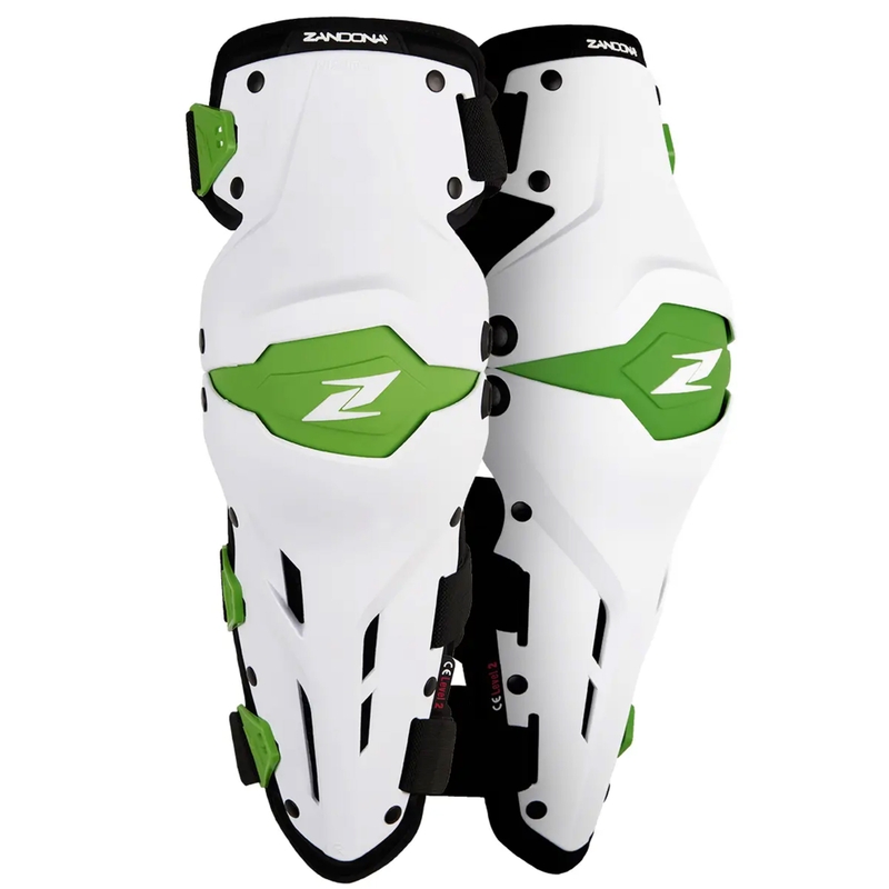 Protezioni ginocchia moto Zandona X-Treme Kneeguard bianco-verde