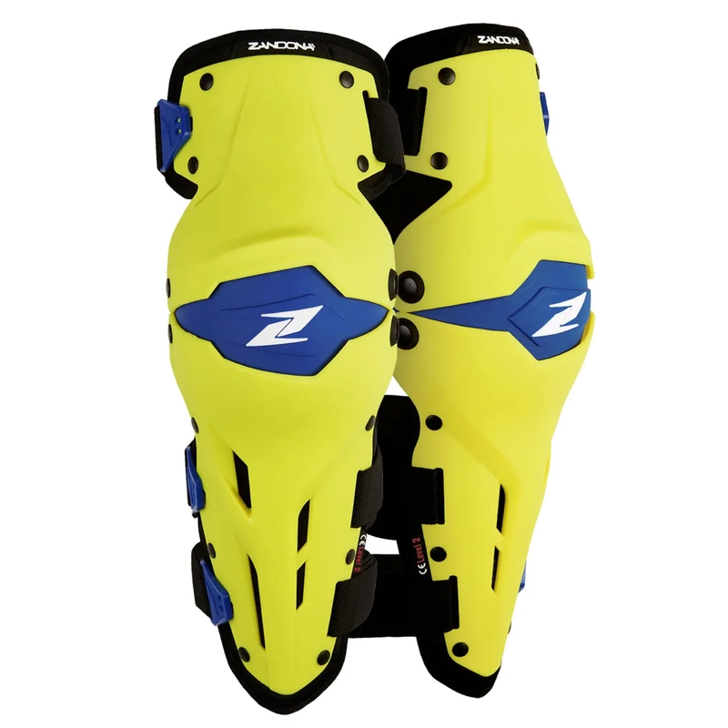 Protezioni ginocchia moto Zandona X-Treme Kneeguard giallo-blu