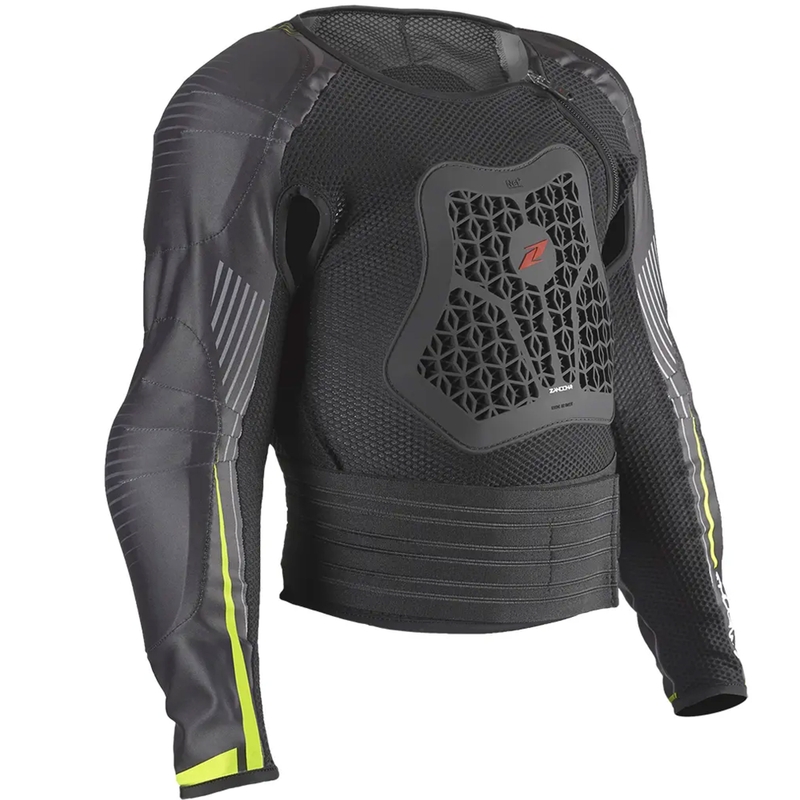 Pettorina protettiva per bambini Zandona Netcube Jacket X9 nero-giallo fluo 151 - 165 cm
