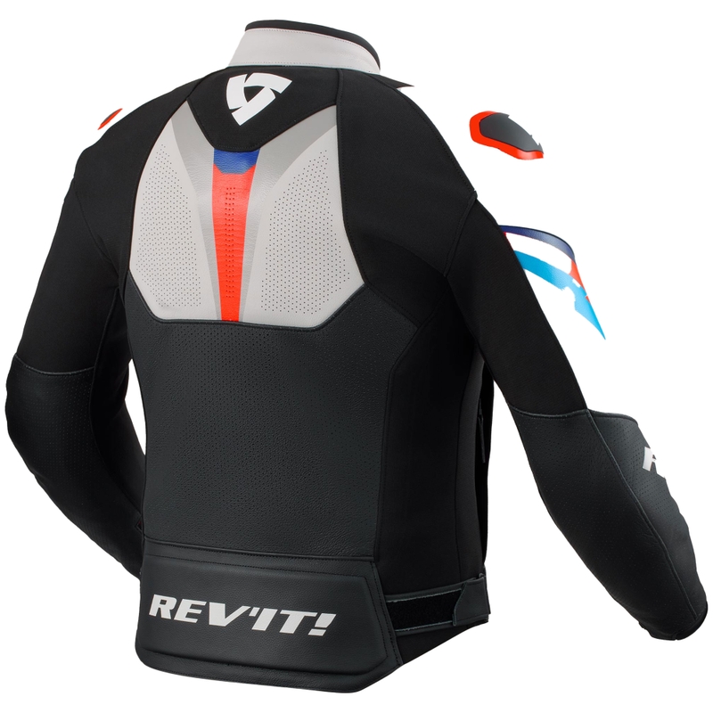 Giacca da moto Revit Quantum 3 nero-grigio chiaro