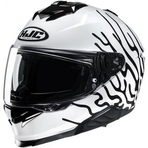 Casco integrale da moto HJC i71 Celos MC3H bianco-nero-giallo