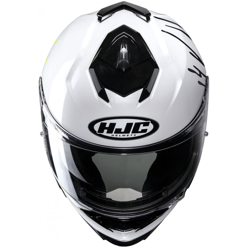 Casco integrale da moto HJC i71 Celos MC3H bianco-nero-giallo