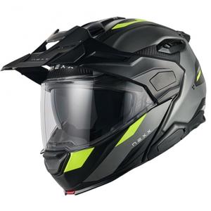 Casco moto flip-up Nexx X.Lifecountry Terra grigio opaco-giallo fluo