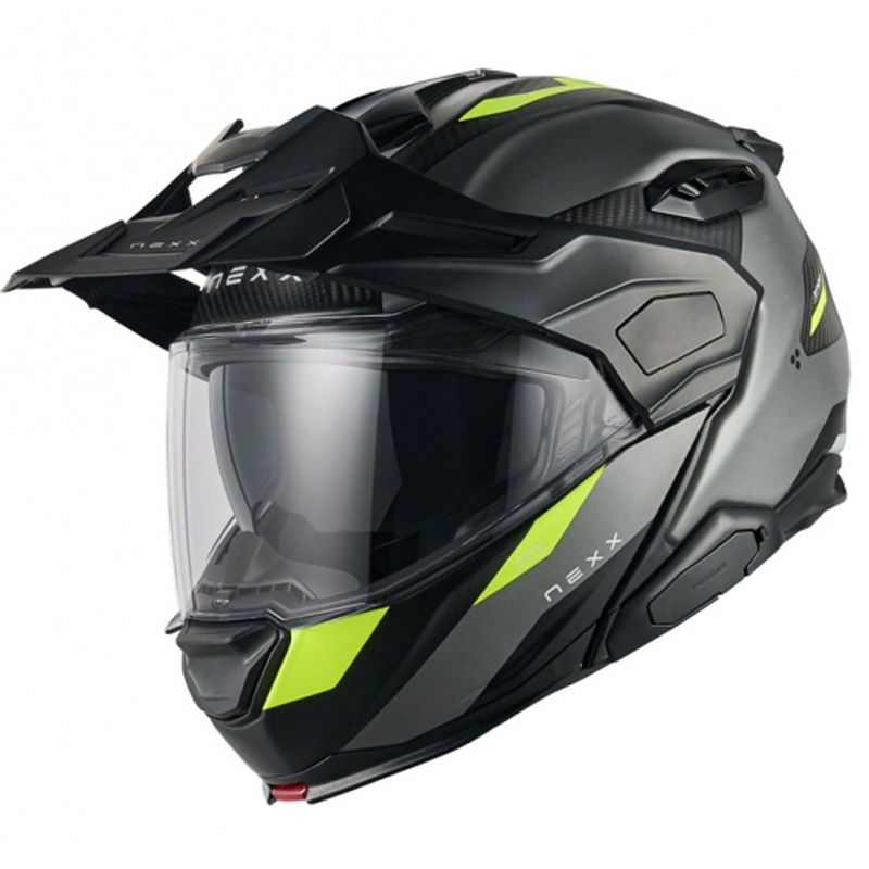 Casco moto flip-up Nexx X.Lifecountry Terra grigio opaco-giallo fluo Saldi
