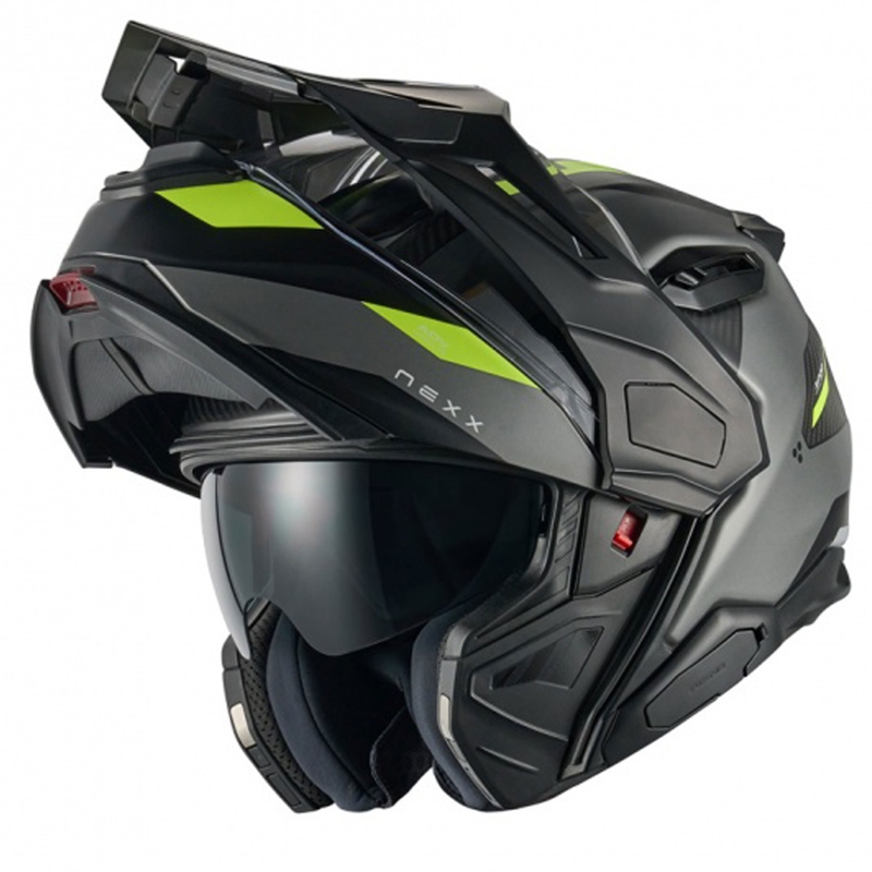 Casco moto flip-up Nexx X.Lifecountry Terra grigio opaco-giallo fluo Saldi