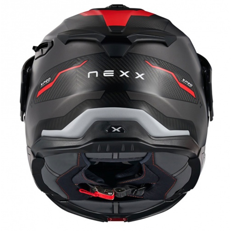 Casco moto flip-up Nexx X.Lifecountry Terra grigio opaco-rosso