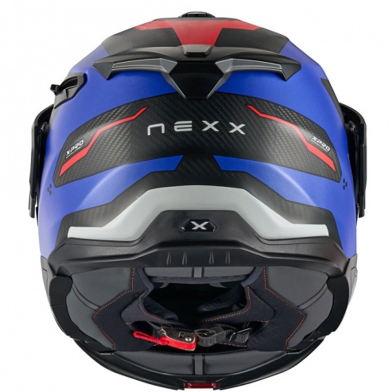 Casco moto flip-up Nexx X.Lifecountry Terra blu-rosso opaco