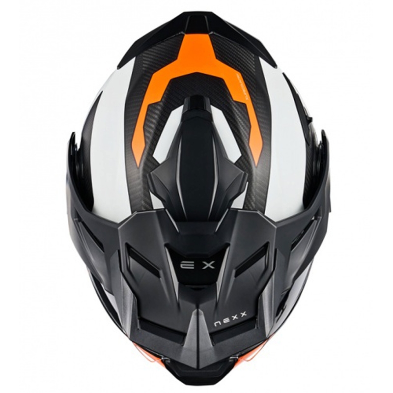 Casco moto flip-up Nexx X.Lifecountry Terra bianco-arancio opaco Saldi