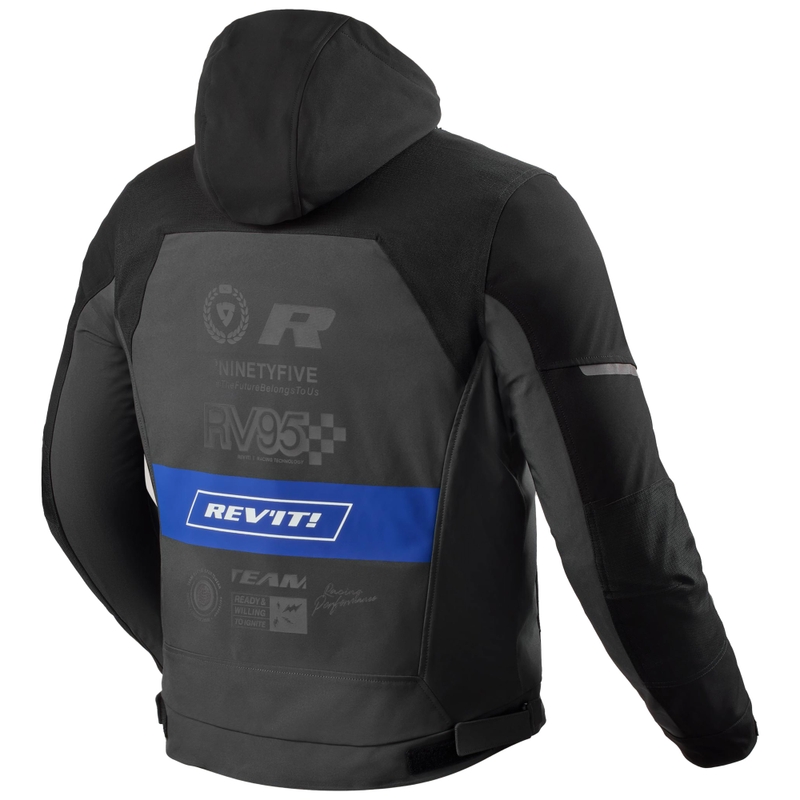 Giacca da moto Revit Haste H2O nera-blu