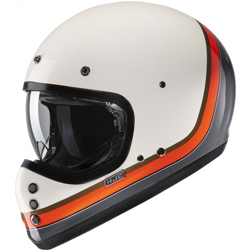 Casco integrale da moto HJC V60 Scoby MC7 beige-nero-arancione-grigio