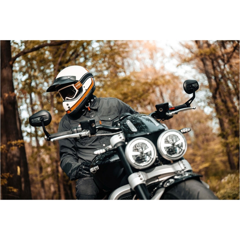 Casco integrale da moto HJC V60 Scoby MC7 beige-nero-arancione-grigio