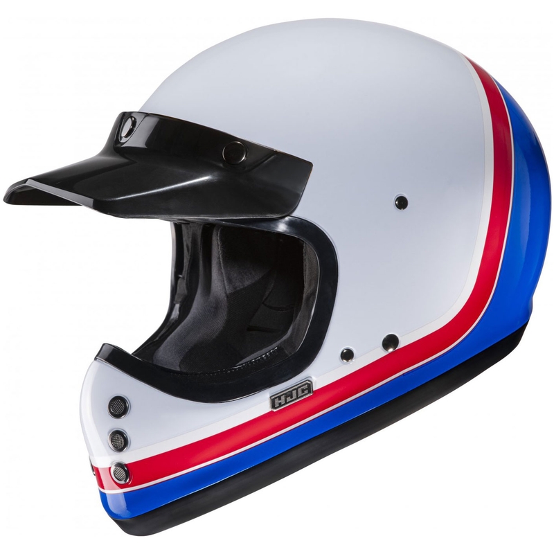 Casco integrale da moto HJC V60 Scoby MC21 bianco-rosso-blu