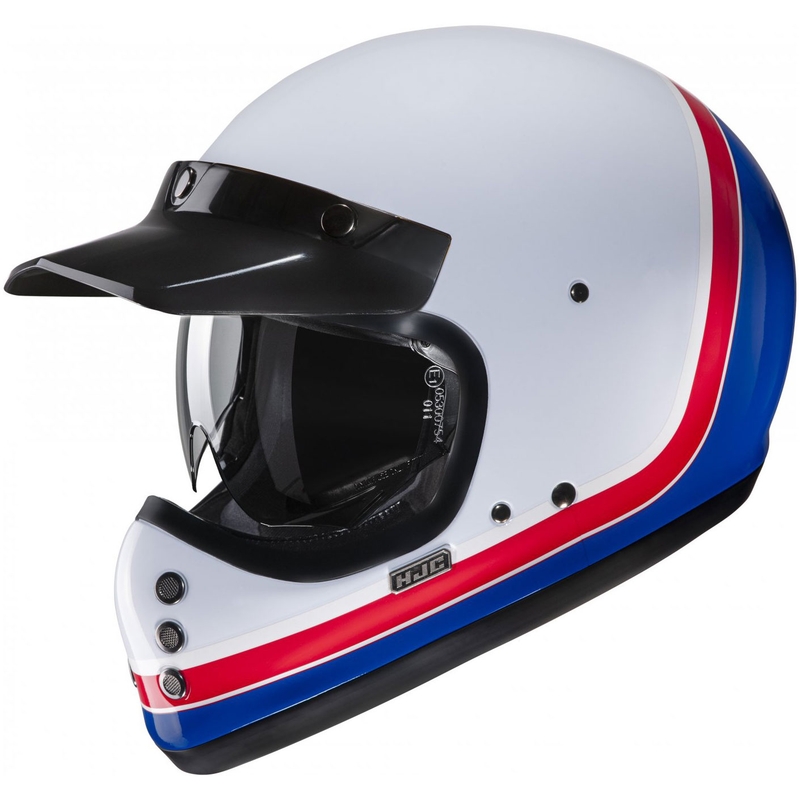 Casco integrale da moto HJC V60 Scoby MC21 bianco-rosso-blu