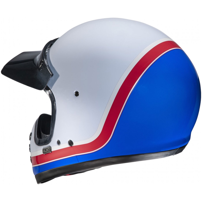 Casco integrale da moto HJC V60 Scoby MC21 bianco-rosso-blu