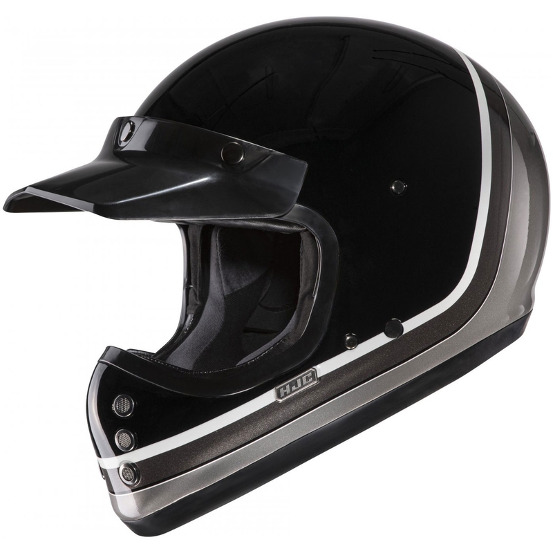 Casco integrale da moto HJC V60 Scoby MC5 nero-bianco-grigio