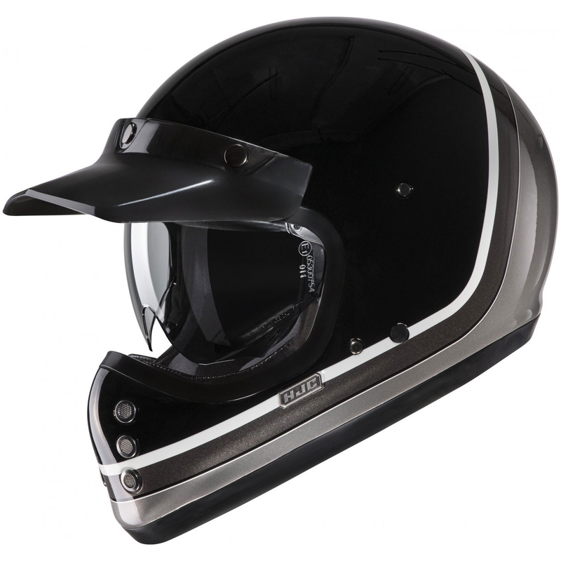 Casco integrale da moto HJC V60 Scoby MC5 nero-bianco-grigio