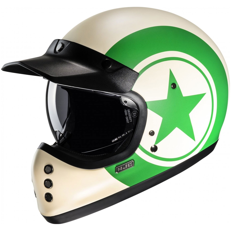 Casco integrale da moto HJC V60 Nyx MC4SF bianco-verde