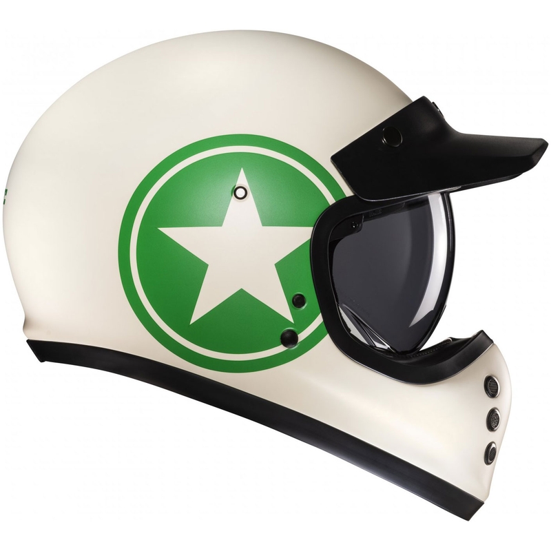 Casco integrale da moto HJC V60 Nyx MC4SF bianco-verde