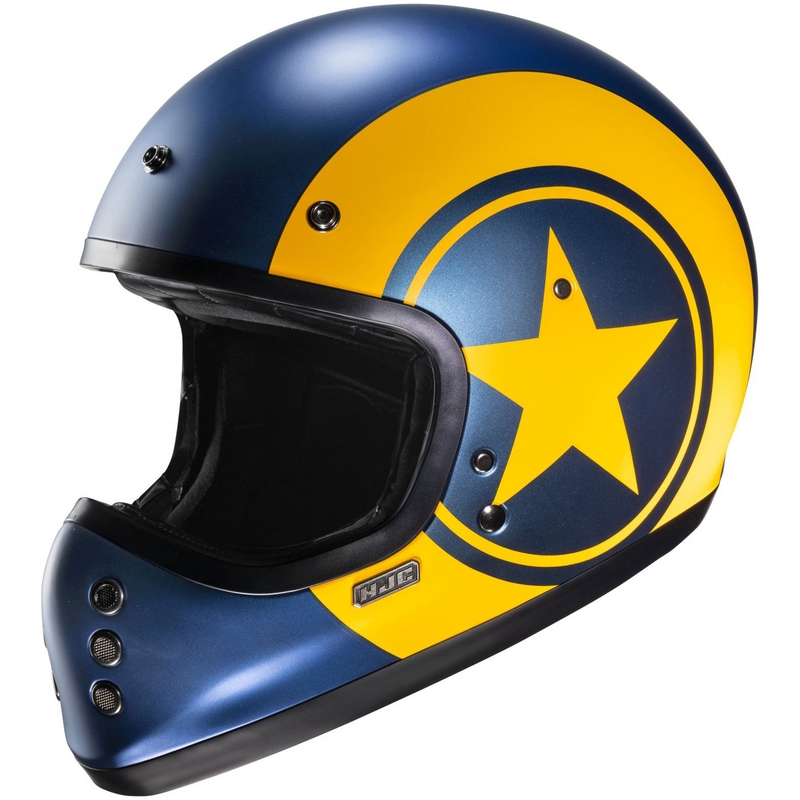Casco integrale da moto HJC V60 Nyx MC3SF blu-giallo