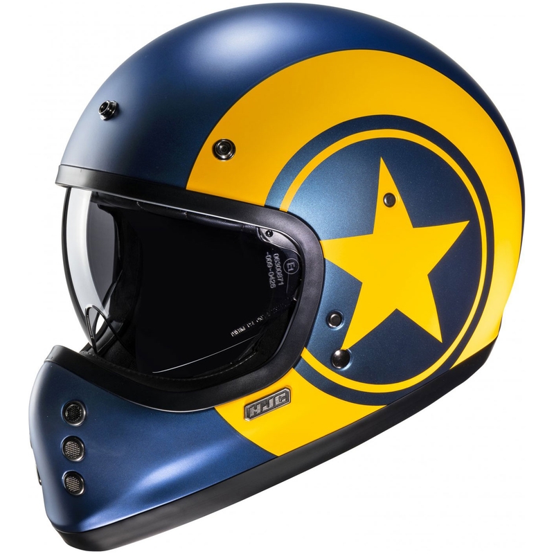 Casco integrale da moto HJC V60 Nyx MC3SF blu-giallo