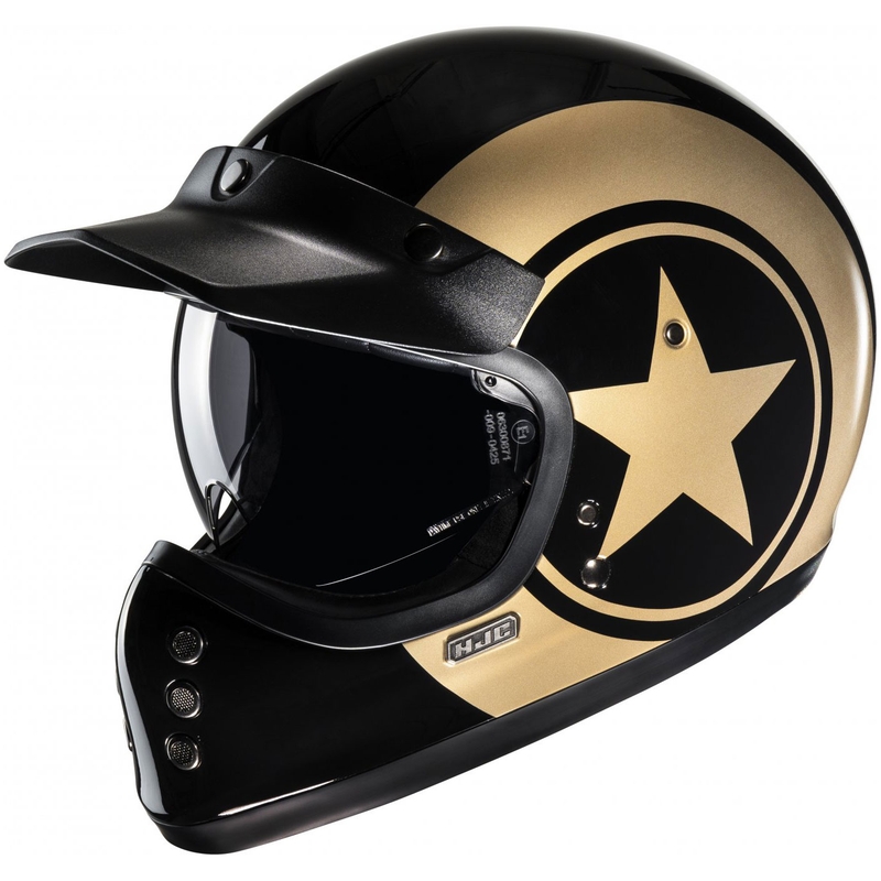 Casco integrale da moto HJC V60 Nyx MC9 nero-oro