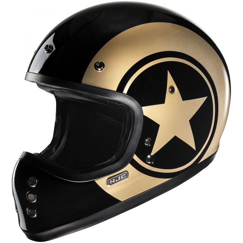 Casco integrale da moto HJC V60 Nyx MC9 nero-oro