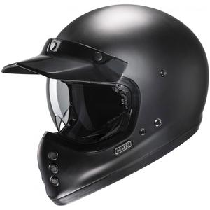 Casco da moto integrale semi piatto HJC V60 Solid nero