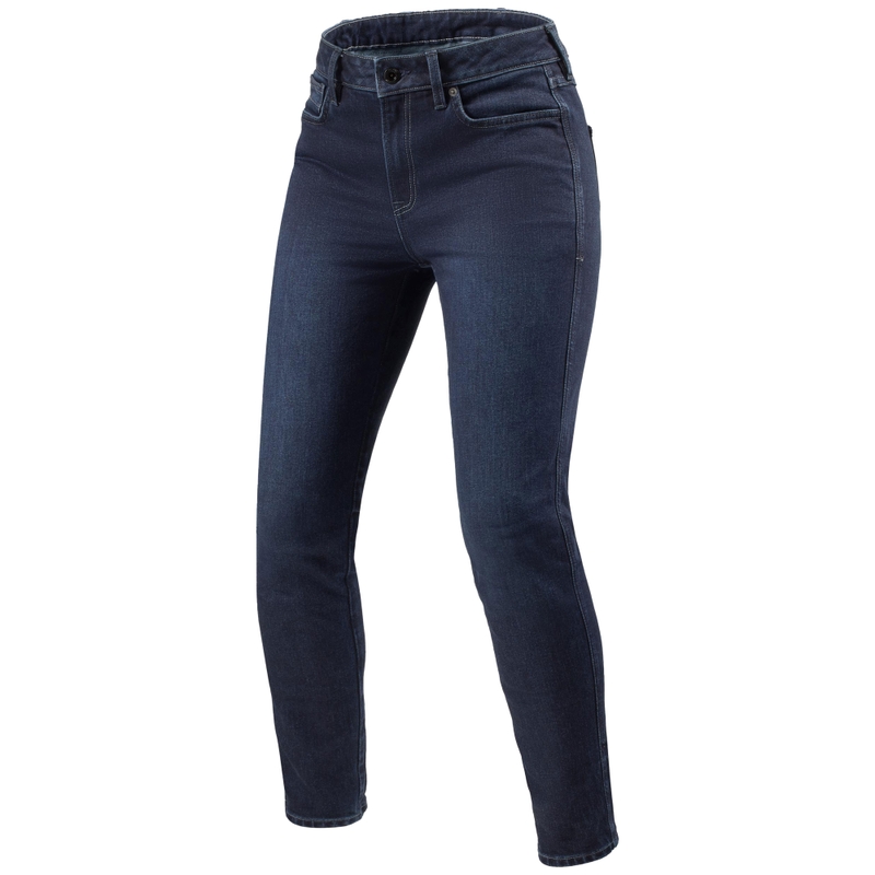 Jeans da motociclista Revit Marzia Skinny short da donna - Blu