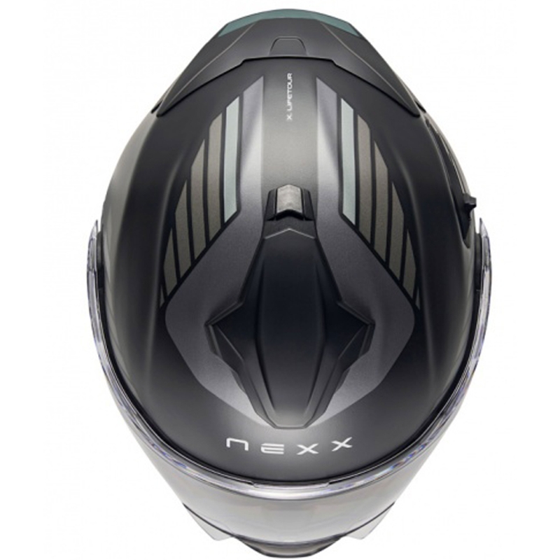 Casco moto flip-up Nexx X.Lifetour Globe nero opaco-grigio