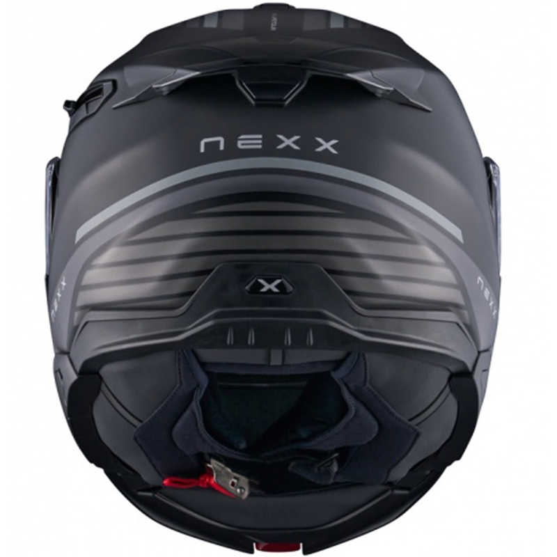 Casco moto flip-up Nexx X.Lifetour Globe nero opaco-grigio