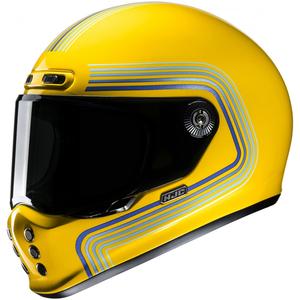 Casco integrale da moto HJC V10 Foni MC3 giallo-blu