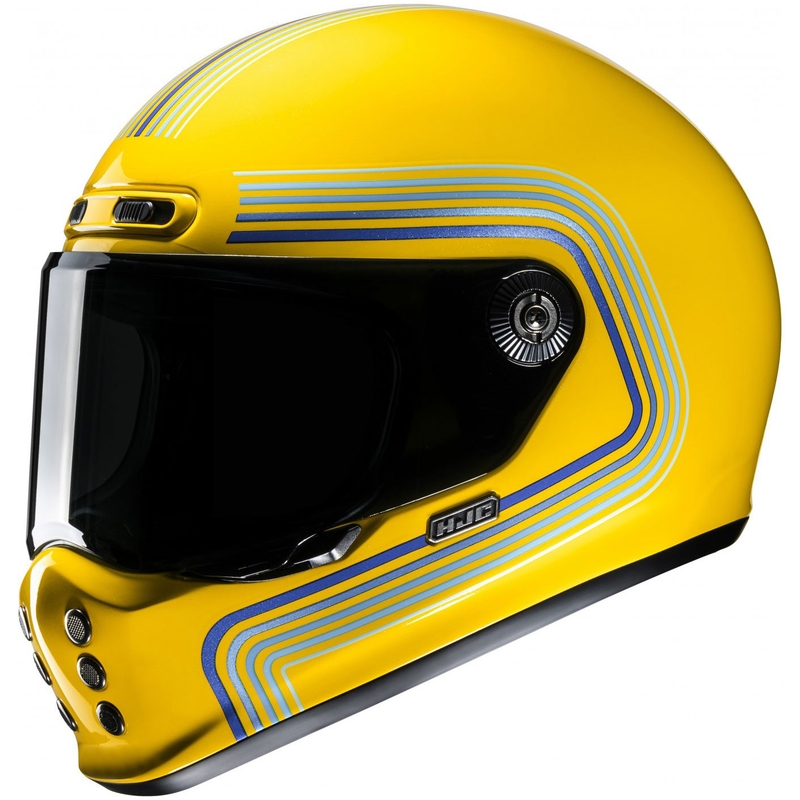 Casco integrale da moto HJC V10 Foni MC3 giallo-blu