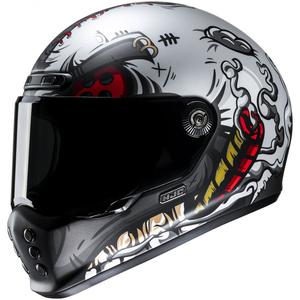 Casco integrale da moto HJC V10 Vatt MC1 nero-argento
