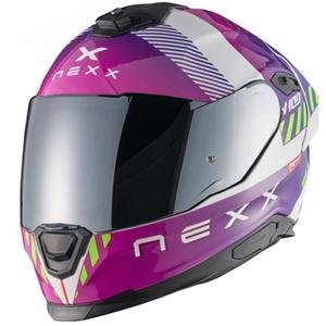 Casco integrale da moto NEXX Y.100R Fade viola-bianco