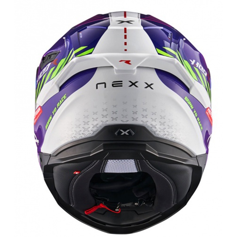 Casco integrale da moto NEXX Y.100R Fade viola-bianco