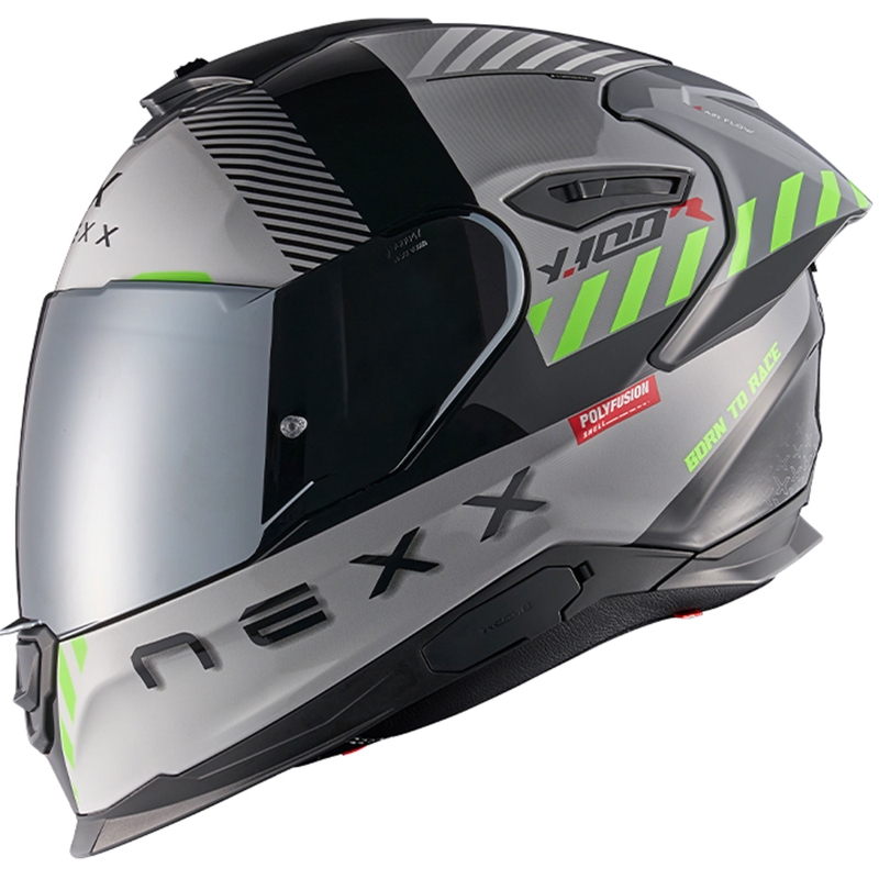 Casco integrale da moto NEXX Y.100R Fade grigio-nero