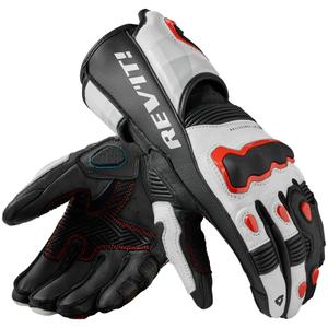 Guanti da moto Revit Quantum 3 Bianco-Rosso Fluo