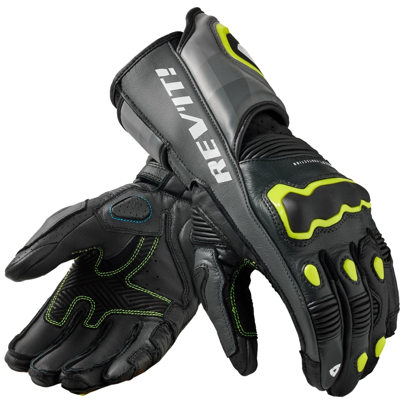 Guanti da moto Revit Quantum 3 Grigio-Giallo Fluo