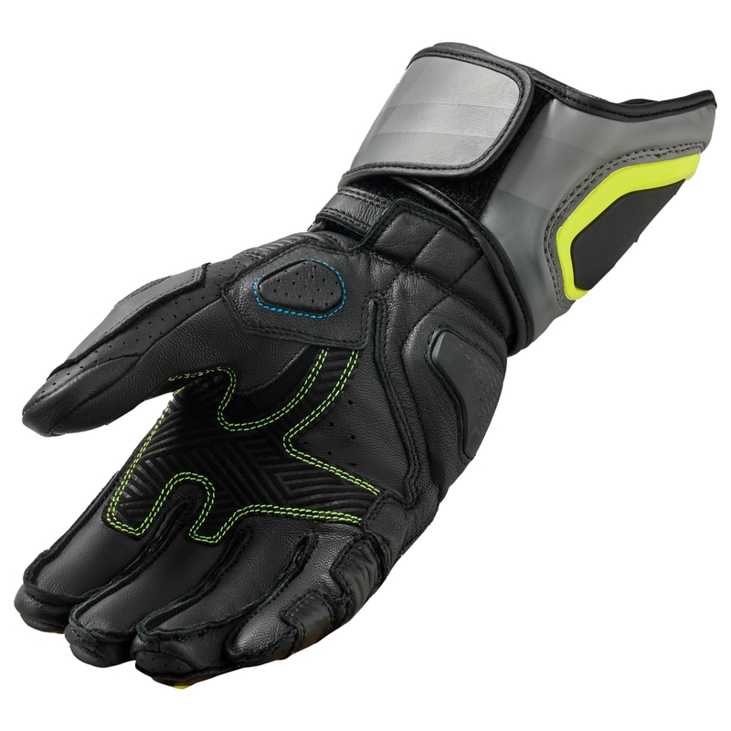 Guanti da moto Revit Quantum 3 Grigio-Giallo Fluo