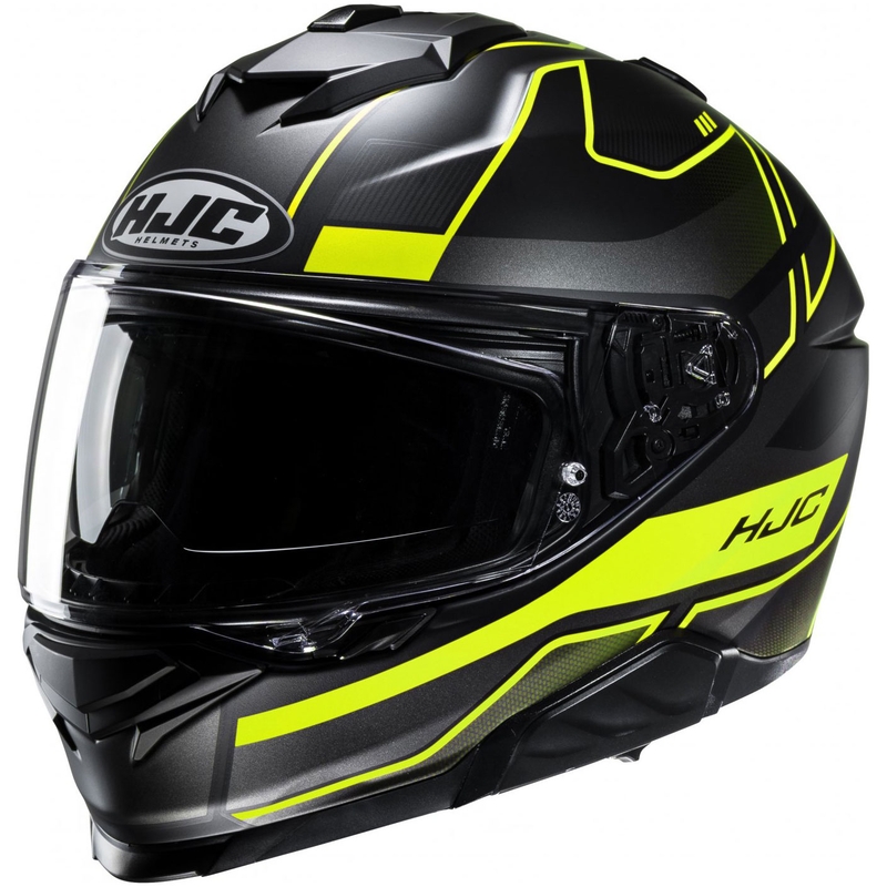 Casco integrale da moto HJC i71 Iorix MC3HSF nero-giallo fluo