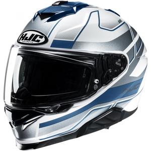 Casco integrale da moto HJC i71 Iorix MC2 bianco-blu-argento