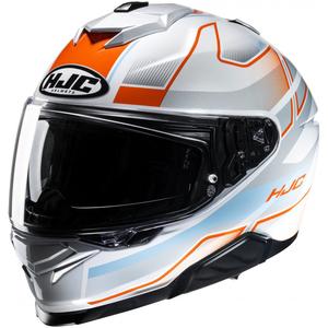 Casco integrale da moto HJC i71 Iorix MC27 bianco-arancio-grigio