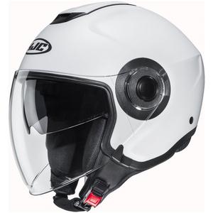 Casco moto jet HJC i40N Solid semi piatto bianco perla