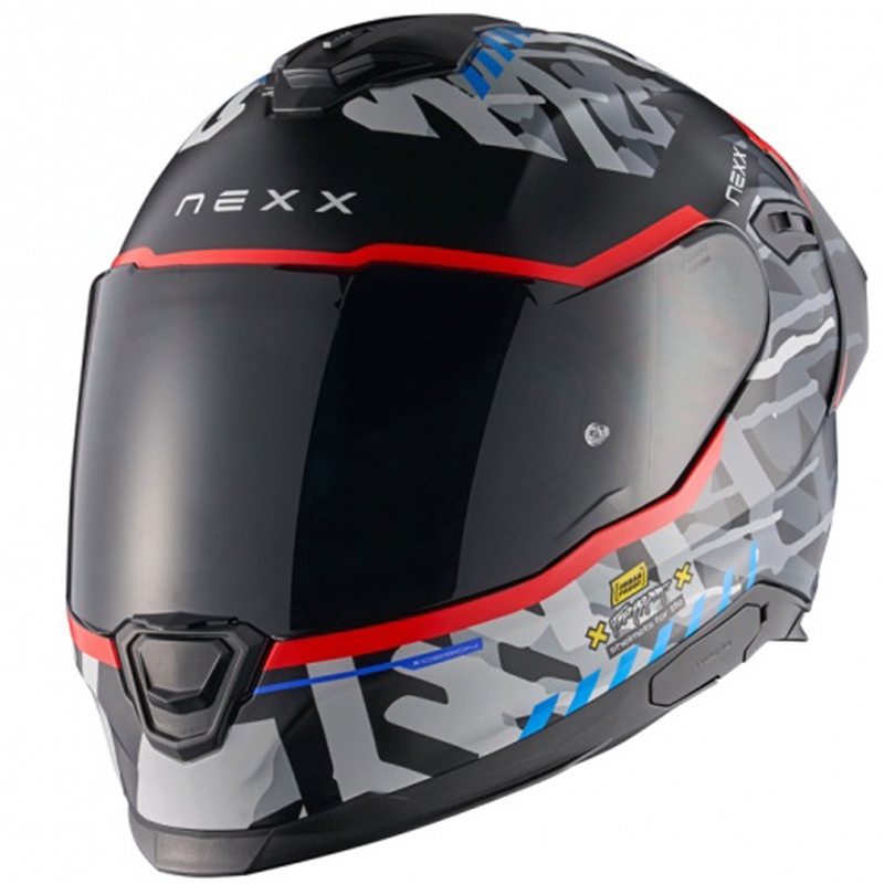 Casco integrale da moto NEXX Y.100R Urbangram nero-rosso Saldi