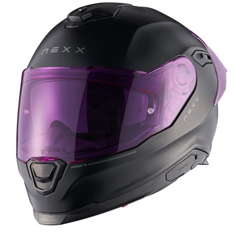 Casco integrale da moto NEXX Y.100R Subsonic nero opaco-rosa