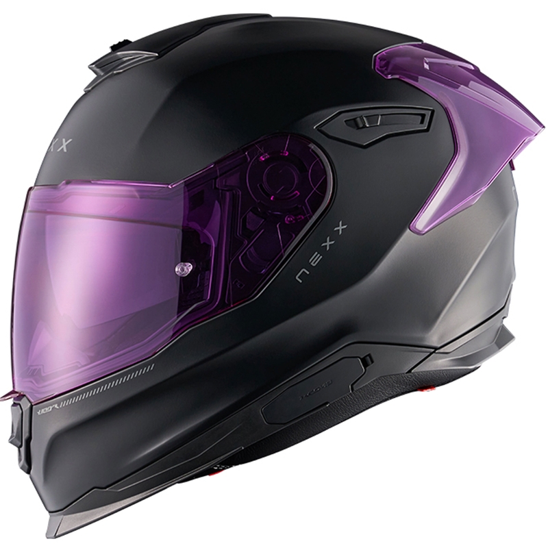 Casco integrale da moto NEXX Y.100R Subsonic nero opaco-rosa