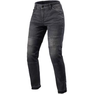 Jeans da motociclista Revit Moto 2 Slim Cropped da donna grigio scuro