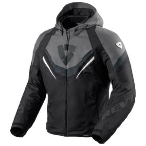 Giacca da moto Revit Quantum 3 H2O nero-grigio