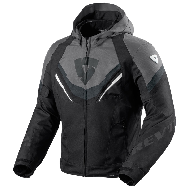Giacca da moto Revit Quantum 3 H2O nero-grigio