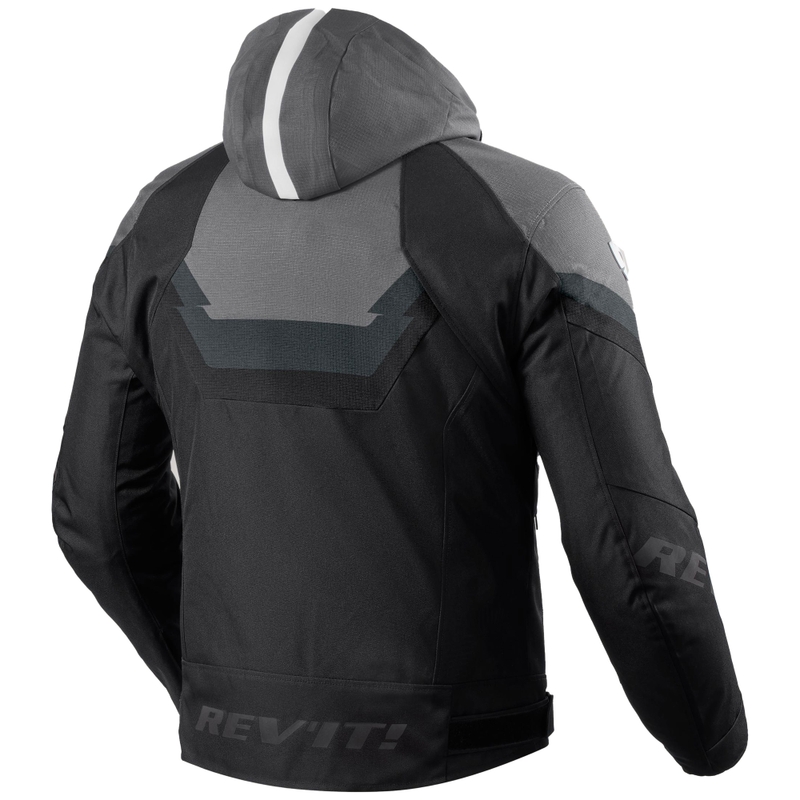 Giacca da moto Revit Quantum 3 H2O nero-grigio